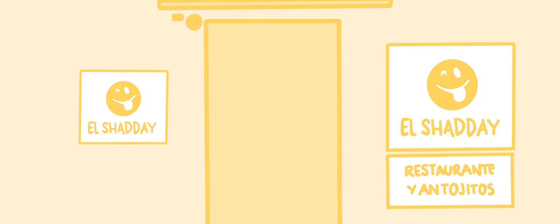 proyecto-ilustracion-shadday-restaurante-idalia Ilustración del nombre "El Shadday" para el local de Doña Idalia