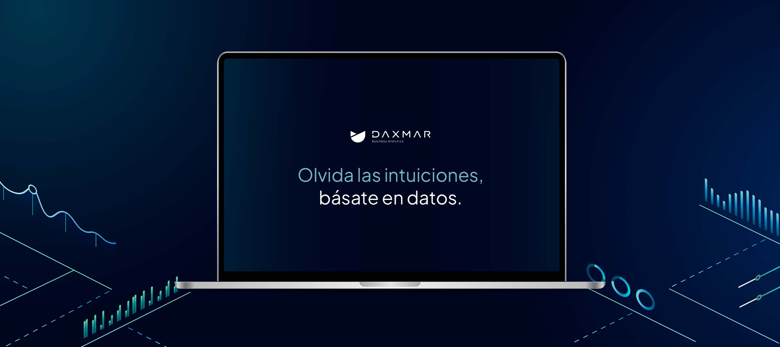 Homepage de Daxmar vista desde un ordenador portátil