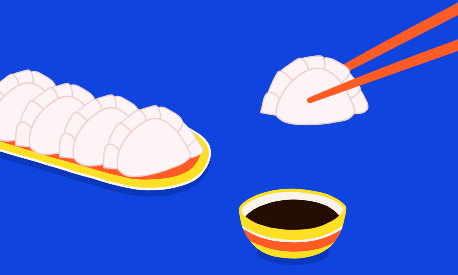 Ilustración de receta de dumplings
